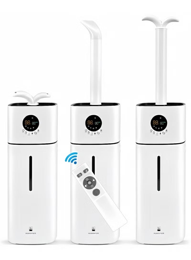 ET-LIFE 16L 3-Speeds Humidifier for Larger Room Humidifier, Auto Shut-Off Cool Mist Top Fill Humidifier with UV disinfection 65W BE-J008 White - Image 1